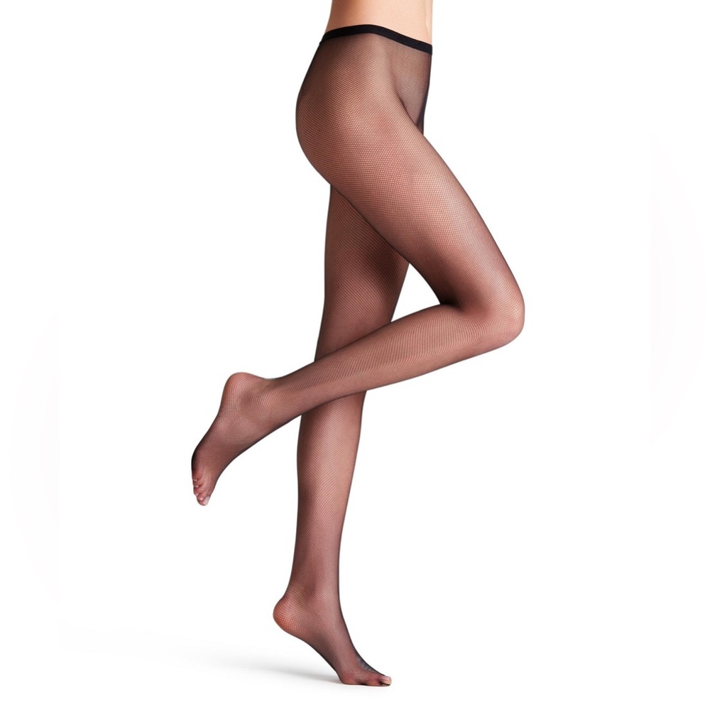 FALKE NET TIGHTS FISHNETS BLACK FISHNETS LARGE NWT - Picture 3 of 10